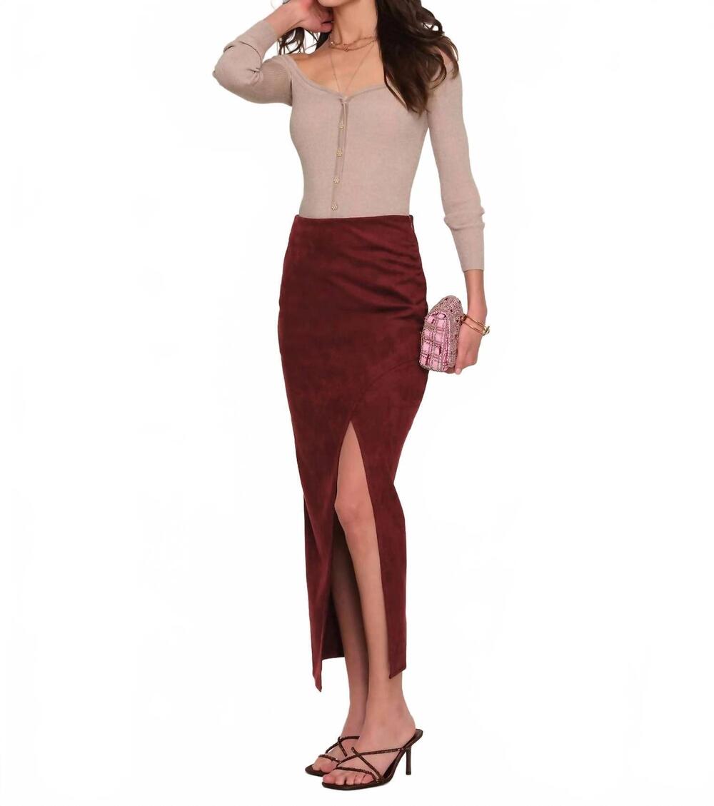 NEW HEARTLOOM sampaio midi skirt in brown
